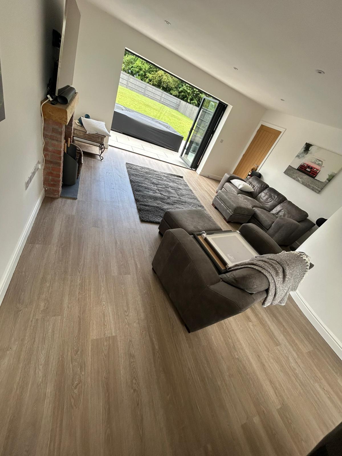 Luxury vinyl tile flooring installation by Compass Flooring Norfolk project 6