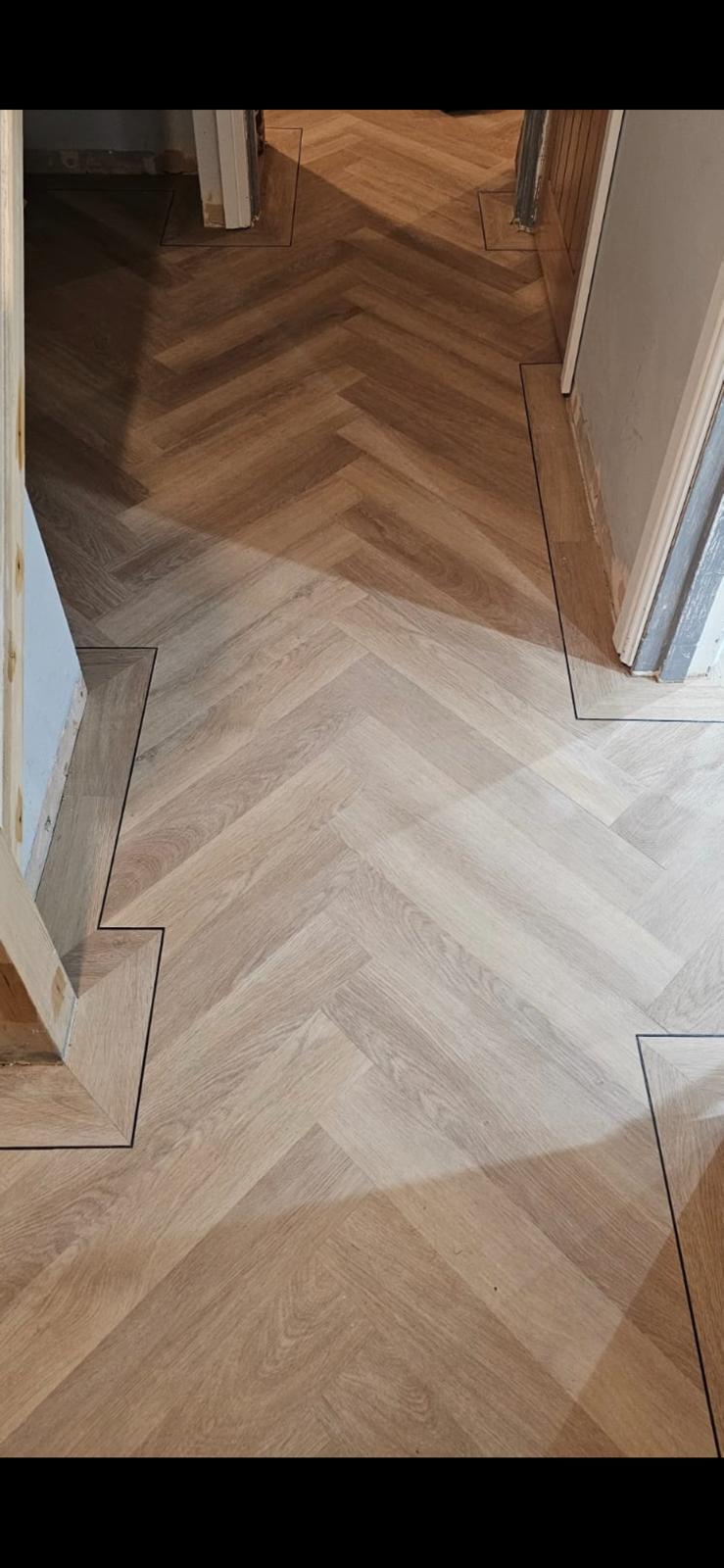 Luxury vinyl tile flooring installation by Compass Flooring Norfolk project 7