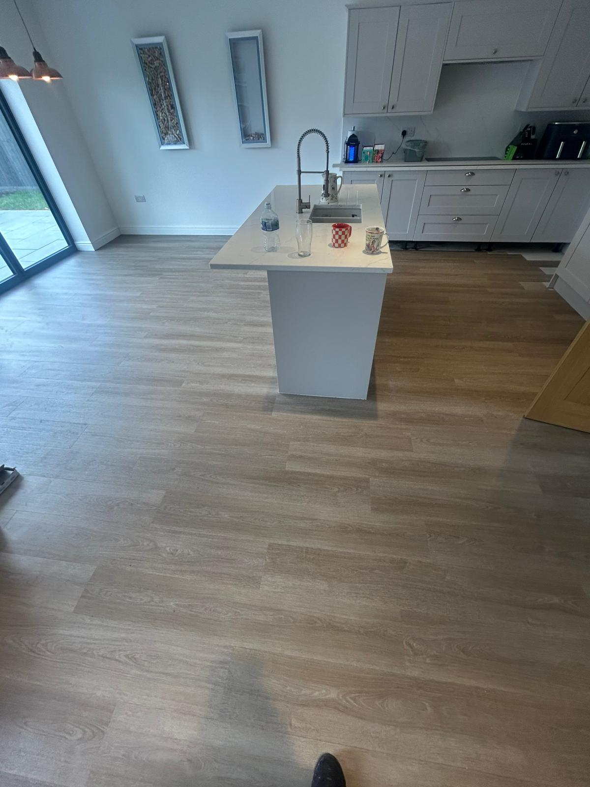 Luxury vinyl tile flooring installation by Compass Flooring Norfolk project 8