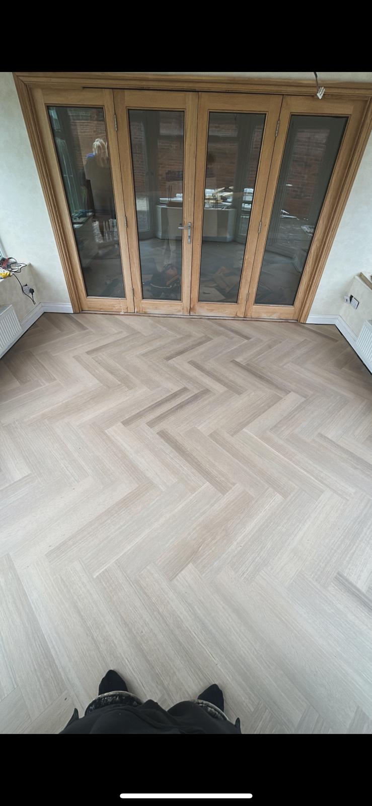 Vinyl sheet flooring installation by Compass Flooring Norfolk project 39